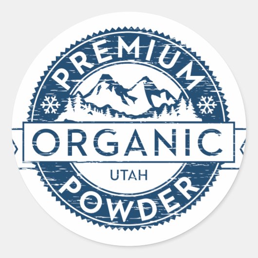 Premium Organic Utah Powder Sticker (Voorkant)