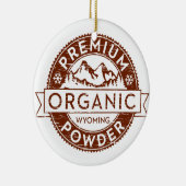 Premium Organic Wyoming Powder Keramisch Ornament (Rechts)
