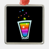 Premium ORNAMENS - RAINBOW SHOT GLASS Metalen Ornament (Voorkant)