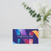 Premium Paarse Roze Blauw Moderne webdesigner Visitekaartje (Staand voorkant)