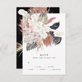 Premium - Pampas Grass Flower Tropical Elegant Bla RSVP Kaartje