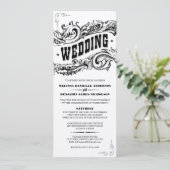 Premium Paper Elegant Western Wedding Invitations Kaart (Staand voorkant)