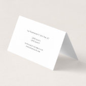 Premium Parel Exclusief Uniek Modern Monogram Visitekaartje (Achterkant)