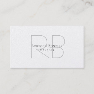 Premium Parel Modern Monogram Minimalistisch Eenvo Visitekaartje