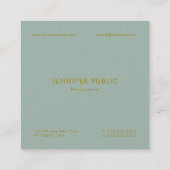 Premium Parelfinish Moderne luxe Vierkante Visitekaartje (Achterkant)