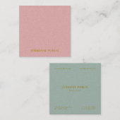 Premium Parelfinish Moderne luxe Vierkante Visitekaartje (Voorkant / Achterkant)