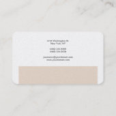 Premium - parelkleurig - moderne legant visitekaartje (Achterkant)