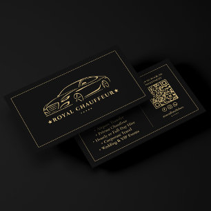 Premium particuliere chauffeur Executive auto Zwar Visitekaartje