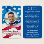 Premium patriottische veteraan Memorial Prayer Kaa Visitekaartje (Voorkant /achterkant)