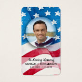Premium patriottische veteraan Memorial Prayer Kaa Visitekaartje (Voorkant)
