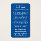 Premium patriottische veteraan Memorial Prayer Kaa Visitekaartje (Achterkant)