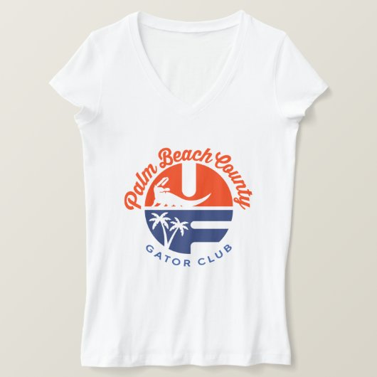 Premium PBC Gator Club® vrouwen V-hals T-shirt (Design voorkant)