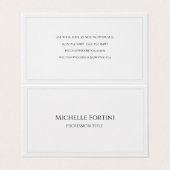 Premium Pearl Elegant Plain Eenvoudige Minimalist Visitekaartje (Buitenkant ongevouwen)