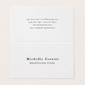 Premium Pearl Elegant Plain Minimalist Visitekaartje (Buitenkant ongevouwen)