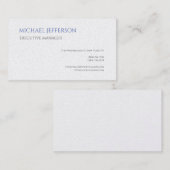 Premium Pearl Modern Elegant Eenvoudig Blauw Wit Visitekaartje (Voorkant / Achterkant)