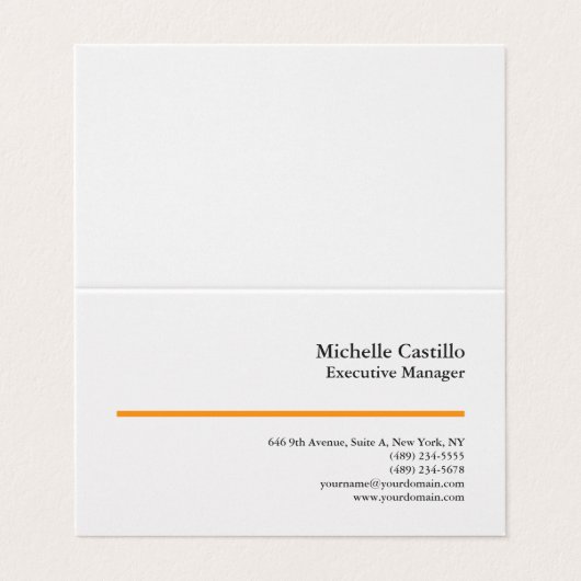 Premium Pearl Professional Minimalist Modern Plain Visitekaartje (Buitenkant ongevouwen)