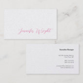 Premium Pearl Professional Minimalistische Kalligr Visitekaartje (Voorkant / Achterkant)