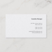 Premium Pearl Professional Minimalistische Kalligr Visitekaartje (Achterkant)