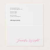 Premium Pearl Professional Minimalistische Kalligr Visitekaartje (Buitenkant ongevouwen)