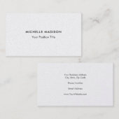 Premium Pearl Trendy Minimalist Professional Plain Visitekaartje (Voorkant / Achterkant)