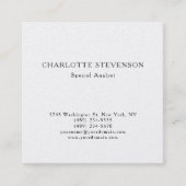 Premium Pearl Trendy Professional Plain Minimalist Vierkante Visitekaartje (Voorkant)