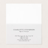 Premium Pearl Trendy Professional Plain Minimalist Visitekaartje (Buitenkant ongevouwen)