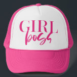 Premium Pink | Meisje Baas | Modern Ultra Trucker Pet<br><div class="desc">GIRL BOSS - modern,  leuk,  trendy en krachtig ***Voor extra zazzle kantoorbenodigdheden,  adverteren of koopwaar om dit punt aan te passen,  te contacteren gelieve ons door het ontwerpercontact op onze zazzle homepage.</div>