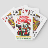 Premium Poker Speelkaarten Kerstsneeuwman (Achterkant)