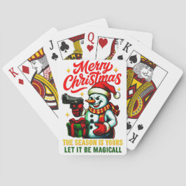 Premium Poker Speelkaarten Kerstsneeuwman