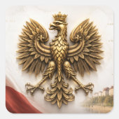 Premium Poolse Adelaar Sticker | Gouden Erfgoed De (Voorkant)