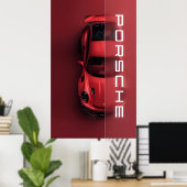 Premium PORSCHE Wall Poster Art voor Thuis & Kanto (Thuiskantoor)
