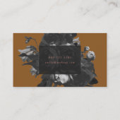 Premium Professional Black Rose Bouquet Terracotta Visitekaartje (Achterkant)