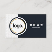 Premium Professional Dark Minimalist QR-code Visitekaartje (Voorkant)