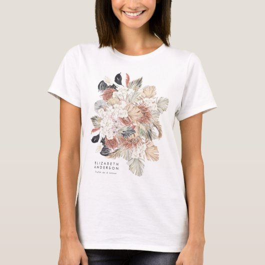 Premium - Pure White Pampas Grass Floral Ultra T-shirt (Voorkant)