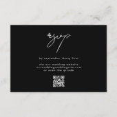 Premium QR CODE Elegante stijlvolle trouwwebsite RSVP Kaartje (Voorkant)