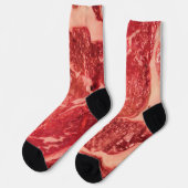 Premium Rauw Rood Vlees | Gemarmerde Steak Macro F Sokken (Links)