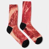 Premium Rauw Rood Vlees | Gemarmerde Steak Macro F Sokken (Rechts)