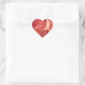 Premium rauw rood vlees | Marmermeis Macro Foto Hart Sticker (Tas)