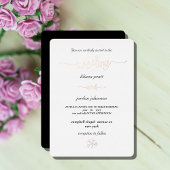 Premium Real Gold Elegant Monogram witte Folie Inv Folie Uitnodiging