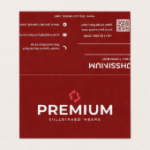 Premium Red Business Visitekaartje (Buitenkant ongevouwen)