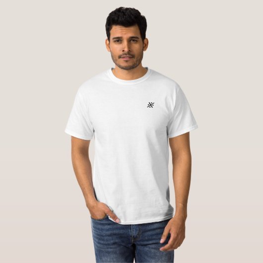 premium relaxed fit witte T-shirt voor mannen (Voorkant volledig)