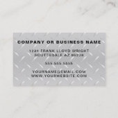 Premium roestvrij staal look rood en zwart koele D Visitekaartje (Achterkant)