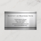 Premium - roestvrij staalmetaal - muziek dj visitekaartje (Achterkant)