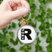 Premium-ronde hoofdpoort RUGBY Sleutelhanger (Hand)