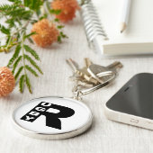 Premium-ronde hoofdpoort RUGBY Sleutelhanger (Zijkant)