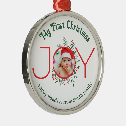 Premium ronde Ornament - Mijn eerste kerst (Rechts)