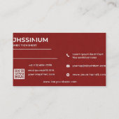 Premium rood Visitekaartje (Achterkant)