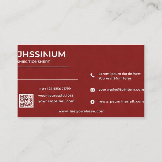 Premium rood Visitekaartje (Achterkant)