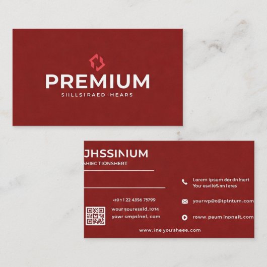 Premium rood Visitekaartje (Voorkant / Achterkant)