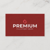 Premium rood Visitekaartje (Voorkant)